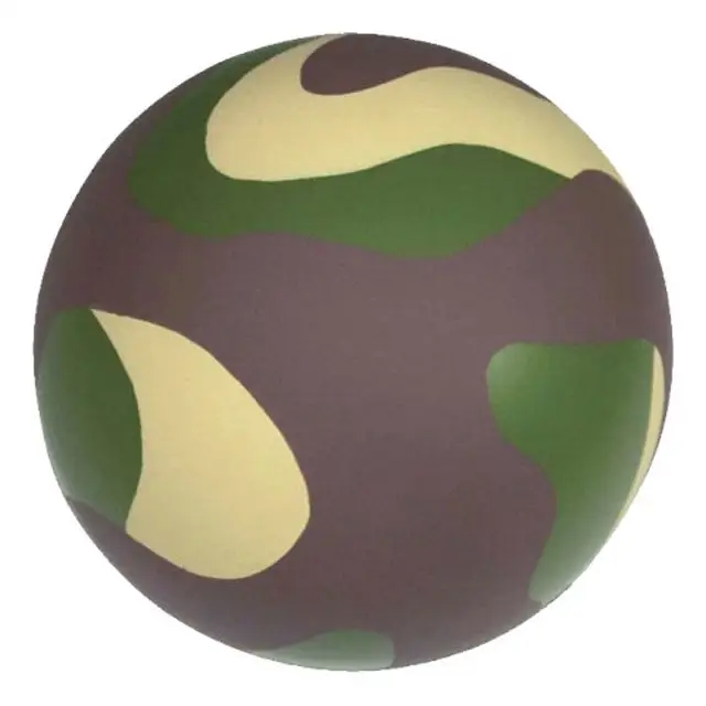Fornitore di sfere antistress a forma di pallina mimetica a forma di stress personalizzato da 6.5cm