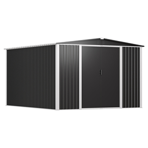 Grand <span class=keywords><strong>abri</strong></span> de <span class=keywords><strong>jardin</strong></span> extérieur en métal pour le stockage de vélos et d'outils facilement assemblés en bois traité sous pression naturel - Product Image 3