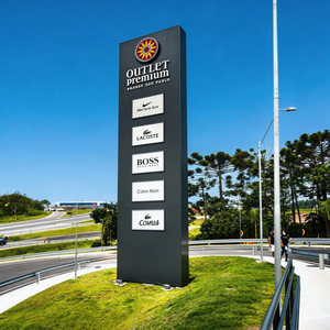 Letrero Moderno con Luces LED, Letrero Direccional Independiente para Exteriores, para Centros Comerciales, Plazas Comerciales y Parques de Negocios - Product Image 6