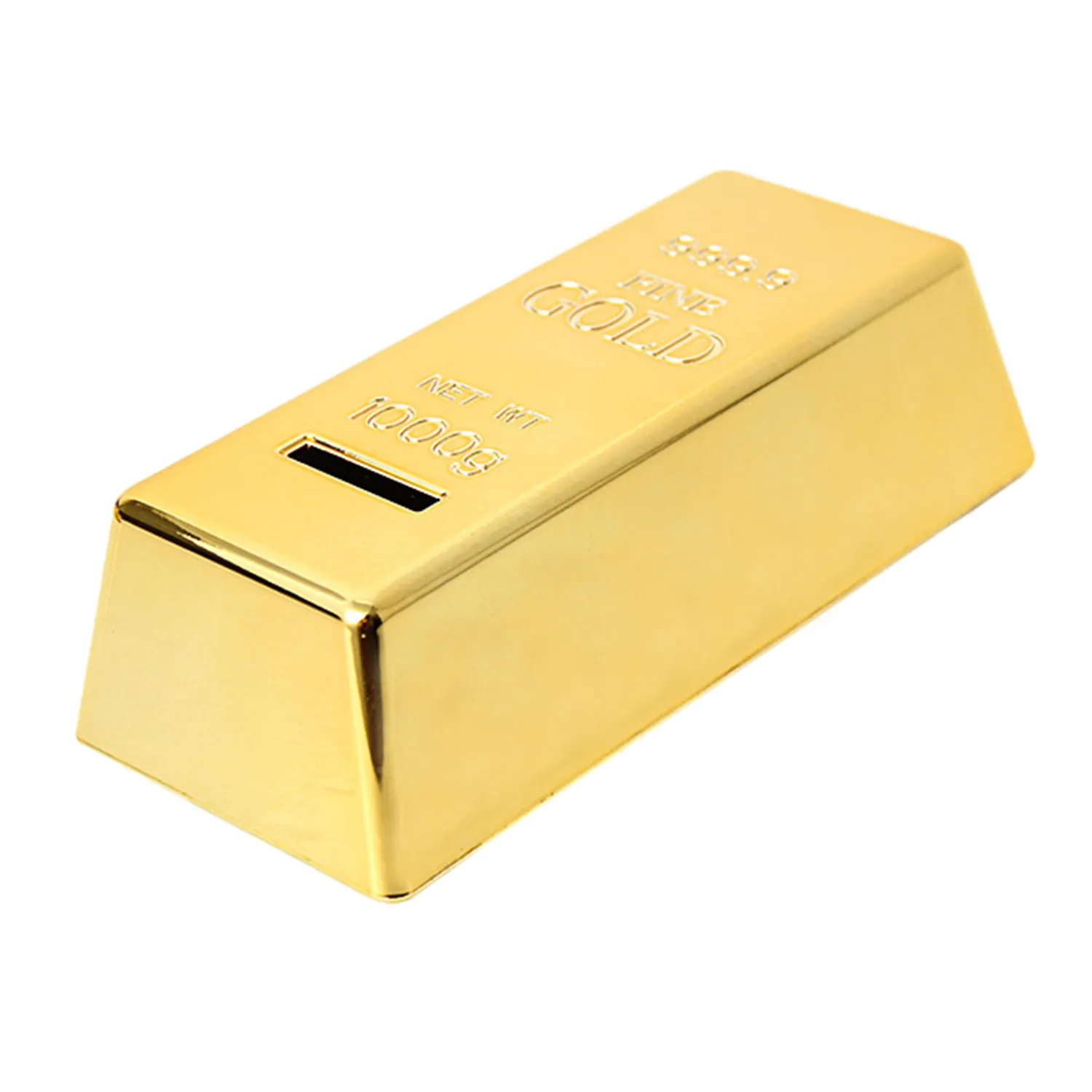 Gold Brick Piggy Bank Novelty Birthday Gift For Children Gold Bar Coin Bank Gold Bullion Piggy Bank