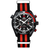Montre chronographe simple pour homme Paulareis Aliexpress, à remontage automatique, mécanique, luminescente, bracelet en nylon, marque, style business
