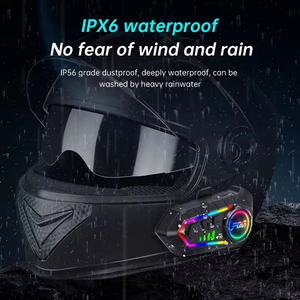 Sistema de Comunicación para Casco de Motocicleta Y10 Max, Auriculares Inalámbricos con Intercomunicador, Iluminación LED RGB, Impermeables, para Motociclistas <span class=keywords><strong>en</strong></span> Grupo - Product Image 5