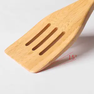 Бамбуковый набор OEM изготовленный на заказ логотип повара набор посуды и столовых приборов деревянный шпатель для дома и аксессуары для кухонных инструментов посуда