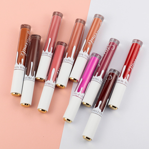 Tubo de diseño de goteo blanco, brillo de labios personalizado al por mayor, Etiqueta Privada, brillo de labios mate, haz <span class=keywords><strong>tu</strong></span> propio lápiz labial líquido - Product Image 1