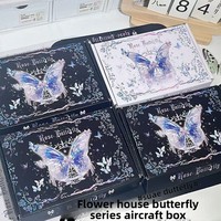 Boîte d'expédition en carton ondulé avec impression papillon de luxe, logo personnalisé, emballage élégant pour vêtements, cosmétiques, cadeaux