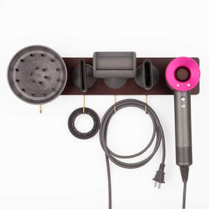 Étagère murale magnétique en bois pour sèche-cheveux <span class=keywords><strong>Dyson</strong></span> Adaptateurs et accessoires Organisateur pour salle de bain ou salon - Product Image 4