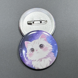 カスタムメイドのふわふわブリキ製アニメキャラクターソフトモーショングッズピンバッジ、38mm、50mm、58mm、75mmの丸型バッジ - Product Image 2