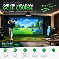 Simulateur de golf d'intérieur PGM P8, système d'entraînement au golf virtuel pour la pratique à domicile, les clubs de golf et les centres de divertissement