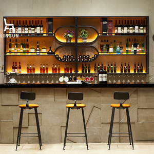 Estante de metal invertido para botellas de vino Iron Art Highball, estante colgante para botellas de vino y mueble de barra para almacenamiento en restaurantes, mobiliario de bar. - Product Image 2