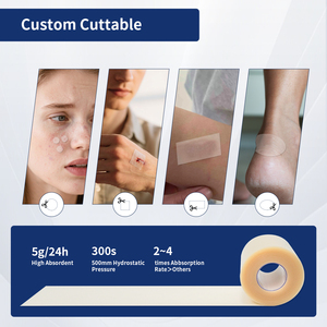 Rouleau d'hydrocolloïde 2 po x 16 pi pour soins des plaies - Pansements hydrocolloïdes découpables sur mesure avec adhésif - Essentiel pour trousse de premiers secours - Product Image 4