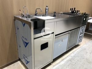 Mostrador de Ensaladas de Acero Inoxidable, Mostrador de Cócteles con Equipamiento para Exhibición - Product Image 2