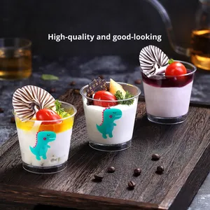 Dùng một lần nhựa cứng PS ly cho bữa tiệc sữa chua Mousse <span class=keywords><strong>Pudding</strong></span> lớp cũ cốc sữa chua - Product Image 3
