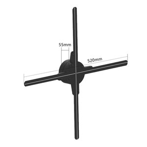Display 3d ad occhio nudo display pubblicitario 3D con ventola a LED - Product Image 6