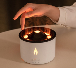 2023 Amaz nuevo 24V ultrasónico volcán vaporizador eléctrico portátil 3D llama Aroma difusor humidificador plástico 200ml uso doméstico - Product Image 5