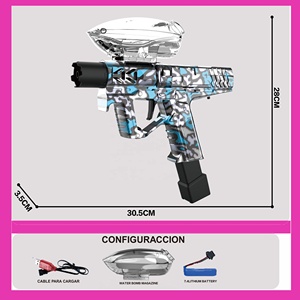 70厘米3合1软子弹枪电动凝胶球爆破器，可充电速度自动飞溅球枪 - Product Image 5