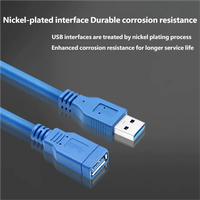 LVXINDA USB 3.0 Verlängerungskabel mit Gigabit-Übertragungsgeschwindigkeit USB-Stecker auf USB-Buchse