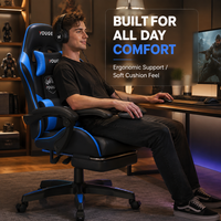 Fauteuil inclinable AORe-sports au design moderne avec cadre en acier inoxydable, repose-pieds et fonction d'inclinaison à grand angle pour la maison, les loisirs et les jeux