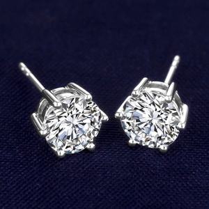 Messi <b>Jewelry</b> 0.5ct 1ct DEF VVS Round Shape <b>Moissanite</b> Stud Earrings 10K for Women - Product Image 4
