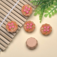 Cabochon plat en résine, motif fleur kawaii, gâteau, pain, simulation d'aliments, fournitures d'art, accessoires de décoration pour loisirs créatifs DIY