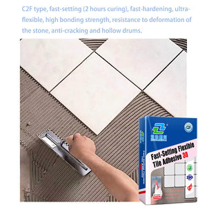 Adhésif pour <span class=keywords><strong>carrelage</strong></span> à prise <span class=keywords><strong>rapide</strong></span> et flexible 30, durcissement <span class=keywords><strong>rapide</strong></span> en 2 heures, prévient l'efflorescence des pierres pour pierres naturelles et zones humides - Product Image 3