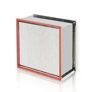 High Temperature Resistance Air Filter Glass Fiber Pleated With Stainless Steel Frame H13 H14