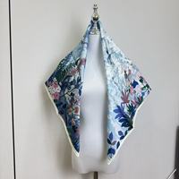 Foulard en Soie de Mûrier 100% Personnalisé OEM, 90cm, Imprimé Numérique à Motifs Géométriques et Pois, Doux pour la Peau, Vente en Gros
