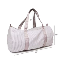 Sac de voyage pour enfants en seersucker 7 couleurs, lot de 25 sacs de sport portables à rayures, sac à main, entrepôt GA, sac de voyage courte distance pour enfants