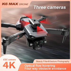 Indoor K6 MAX Hover Camera Drone 4k ESC Triple Camera 2.4g Wifi Fpv Headless Mode 100m Hobby Drone Obstacle Avoidance - Product Image 4