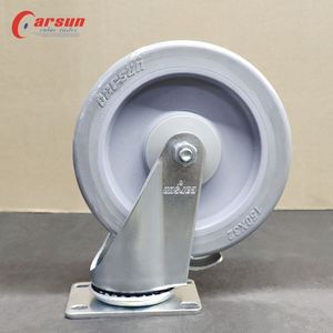 Roulettes à haute élasticité, capacité de charge 136 kg, roulettes pivotantes de 3/4/5 pouces en nylon, support OEM - Product Image 5