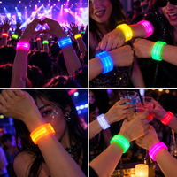 Bracelets lumineux personnalisés en gros avec logo, 8 couleurs, bracelets fluorescents à trois tubes, accessoires de fête pour concerts et événements