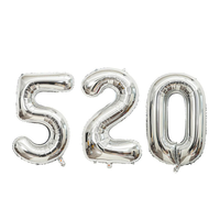 Ballons en aluminium de 32 pouces en forme numérique, prix d'usine Nicro, ballons numérotés de 0 à 9, colorés, décoration de fête d'anniversaire