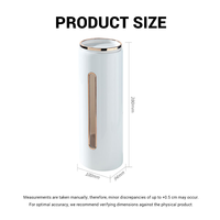 Distributeur mural de gobelets jetables sans perçage, support de gobelets anti-poussière avec fenêtre transparente, en PS ABS robuste