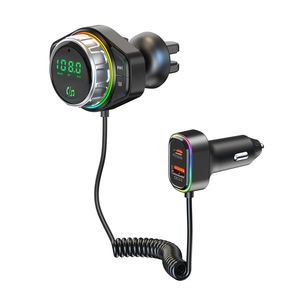 شاحن سيارة بلوتوث قابل للسحب مع مشغل MP3 وجهاز إرسال <span class=keywords><strong>FM</strong></span> طراز BC93 - Product Image 4