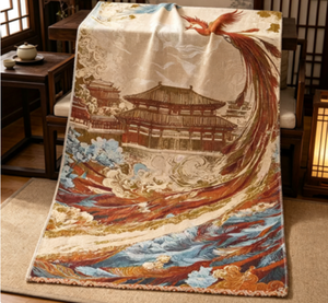 [Le Phénix reflète l'opulence du palais] Serviette de bain grande taille en gaze de coton jacquard écologique, artisanat du patrimoine culturel immatériel - Product Image 5