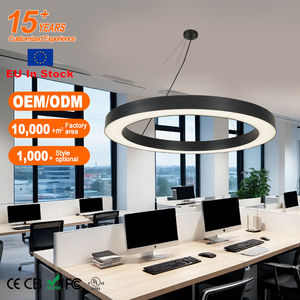 EU magazzino interno ufficio LED luce pendente regolabile in altezza facile installazione profili in alluminio nero alta illuminazione - Product Image 1