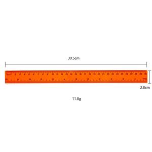 Règle scolaire de 30 cm hautement recommandée, couleurs créatives, impression recto-verso, centimètres, règle transparente <span class=keywords><strong>en</strong></span> plastique - Product Image 3
