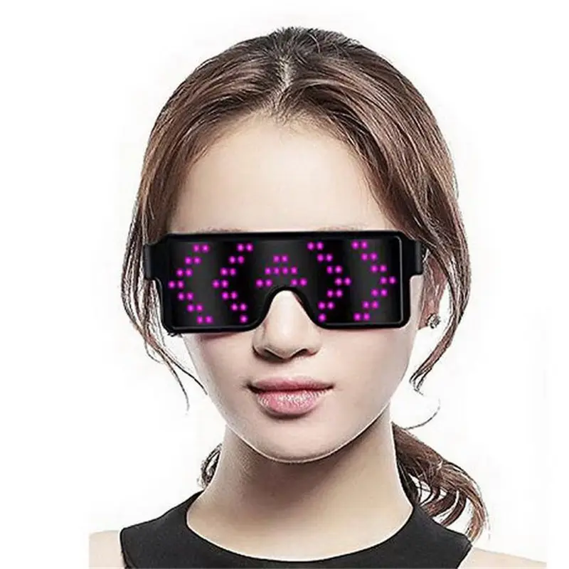 Occhiali luminosi a Led a 7 colori illuminano occhiali ricaricabili lampeggianti 11 modelli di occhiali luminosi per feste