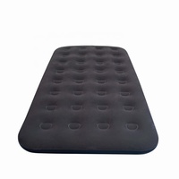 Matelas Gonflable Moderne Pliable Simple avec Revêtement Floqué Gris pour Canapé-Lit, Idéal pour la Maison et les Chambres d'Hôtel