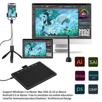 Tablette de dessin graphique numérique portable avec écran LCD Stylo graphique professionnel de niveau 8192 en plastique durable