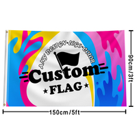 Bandera Personalizada de Fábrica de 3x5 Pies para Logotipo Personalizado, Banderas Personalizadas Rojas, Amarillas y Verdes de 3x5 con Precio Económico