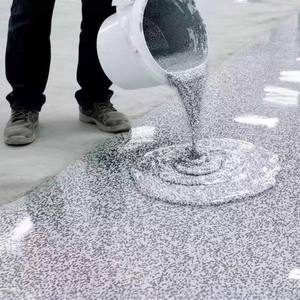 Nouvelle peinture liquide pour sols auto-nivelante imperméable à l'eau de la marque Luzhi, sable coloré époxy JS, résistante à l'usure, antidérapante, revêtement terrazzo, 25 kg - Product Image 5