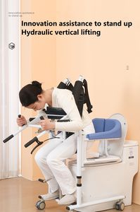 Chaise de transfert de patient à levage hydraulique pour fauteuil roulant, pour personnes âgées et handicapées, aide au transfert de patient de position assise à <span class=keywords><strong>debout</strong></span> - Product Image 3