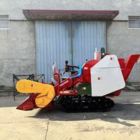 Moissonneuse-batteuse compacte 35 CV intégrée avec fonctions de coupe, d'égreneuse, de nettoyage et de stockage de grains pour l'utilisation agricole (riz, blé)