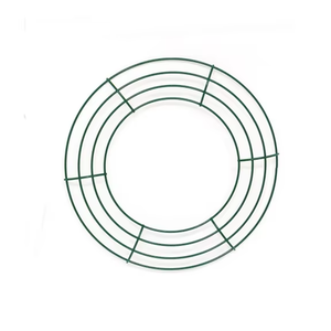 Cadre de couronne en fil galvanisé fourni par l'usine |   Anneaux en métal pour l'artisanat de Noël, d'Halloween et des fêtes - Product Image 6