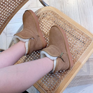 Chaussures d'hiver en cuir pour hommes et femmes, style 2026, avec dessus en daim de vache, bottes de neige pour l'extérieur - Product Image 5