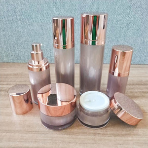 Lọ Bơm Không Khí Huyết Thanh Acrylic Hình Trụ Tròn Màu Vàng Hồng Và Lọ Mẫu Mỹ Phẩm 30g50g Có Lưới - Product Image 4