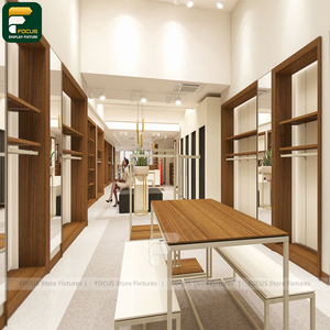 ตู้โชว์เสื้อผ้าบูติกสมัยใหม่ ชั้นวางเสื้อผ้า ชั้นวางติดผนัง เคาน์เตอร์คิดเงิน กระจกแต่งตัว อุปกรณ์ตกแต่ง - Product Image 3