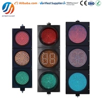 Feu de signalisation routière 400 mm (16 po) à LED, étanche, avec boîtier en PC, alimentation DC12V/DC24V