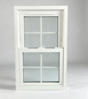 Fenêtre à double battant en PVC sur mesure, verre trempé enduit, certifiée Energy Star, insonorisée, pour remplacement extérieur de maison