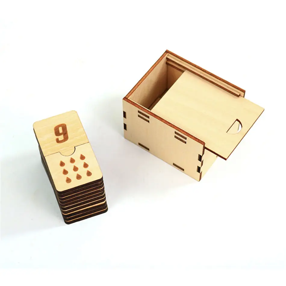 몬테소리 장난감 나무 숫자 퍼즐 유치원 학습 퍼즐 나무 장난감 교육 퍼즐 몬테소리 학습 숫자 일치